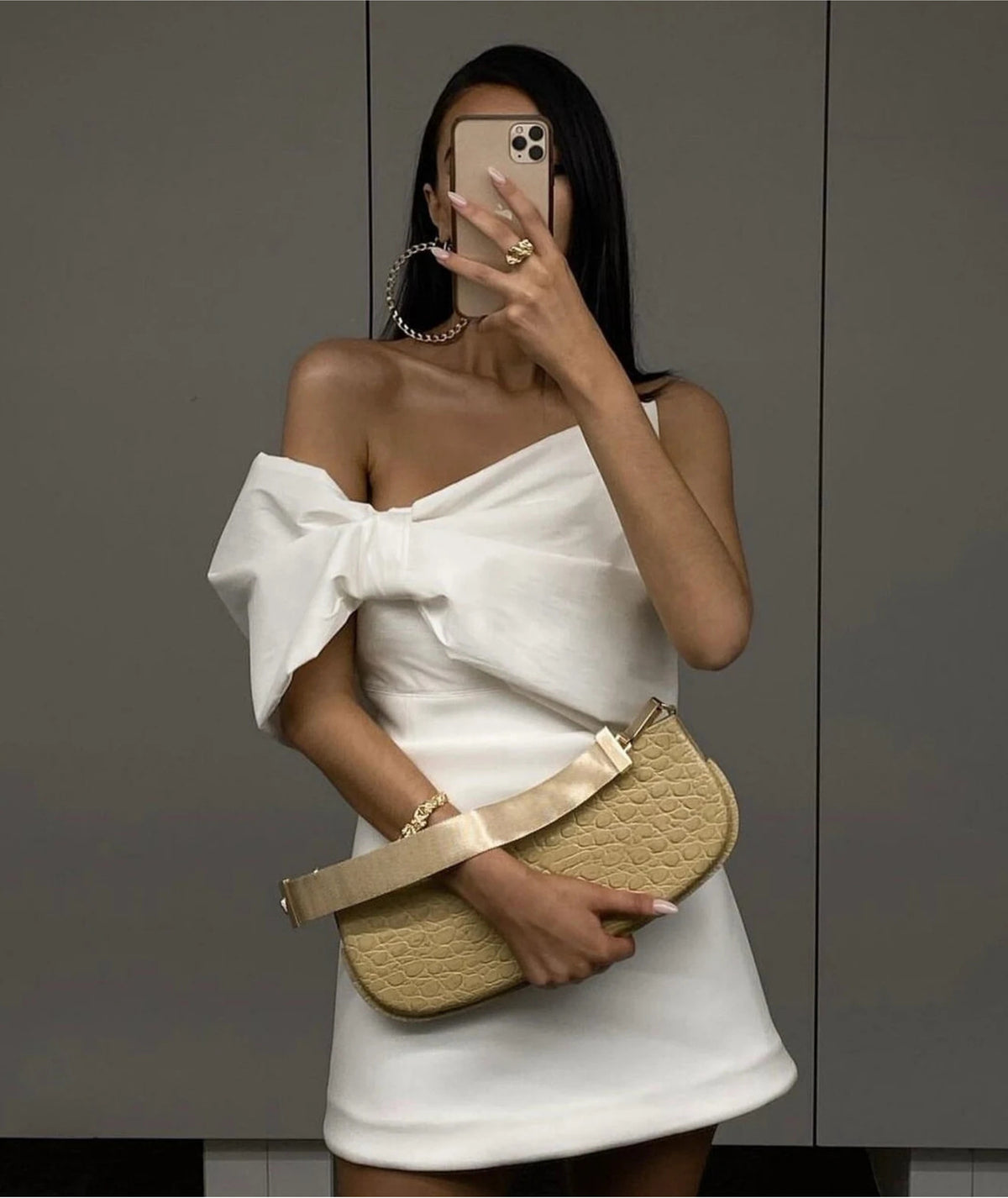 Off Shoulder Bow Mini Dress Pattern | A-Line Party Dress | Sizes XXS–2XL | Instant PDF Download