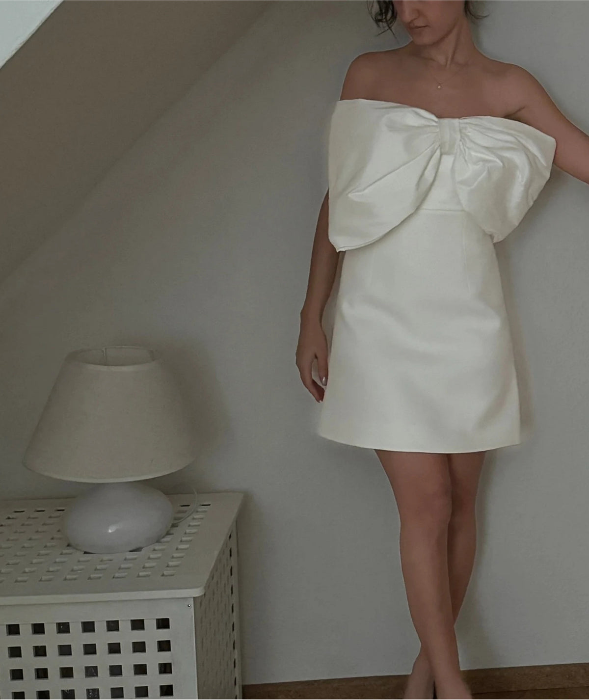 Off Shoulder Bow Mini Dress Pattern | A-Line Party Dress | Sizes XXS–2XL | Instant PDF Download
