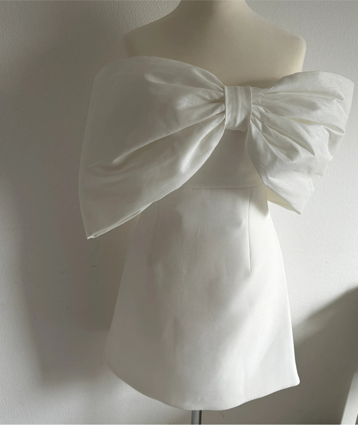 Off Shoulder Bow Mini Dress Pattern | A-Line Party Dress | Sizes XXS–2XL | Instant PDF Download