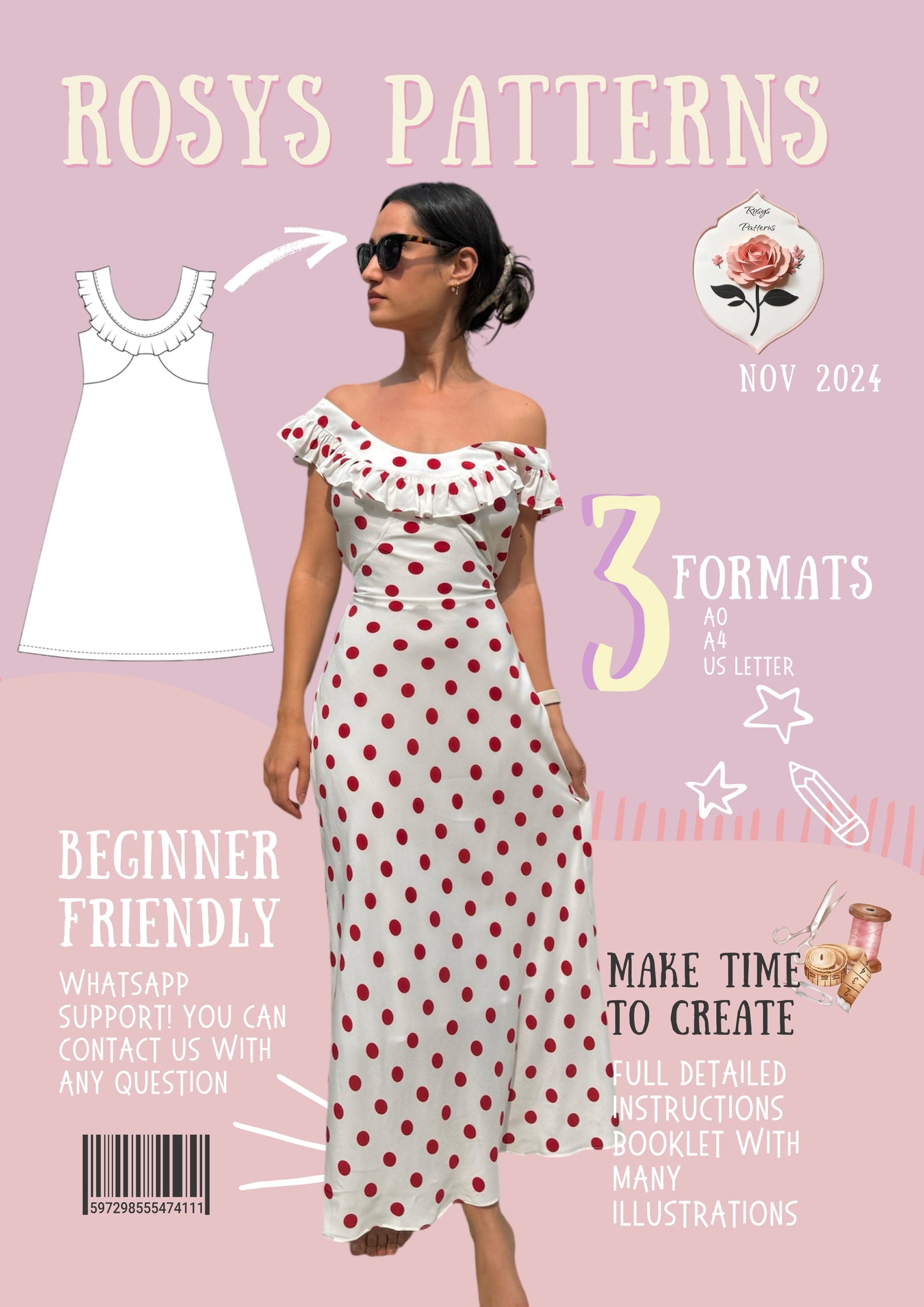 Slip Off Shoulder A Line Maxi Dress | Easy Sewing Pattern