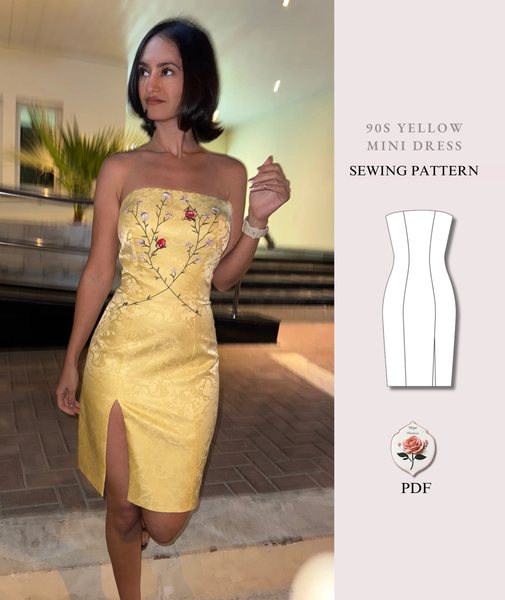 rachel green yellow dress Strapless Friends 90's Slit Dress Sewing Pat Comfortable And Sexy Color:Nunu Navy Port Authority Women's Long group-DHD9586