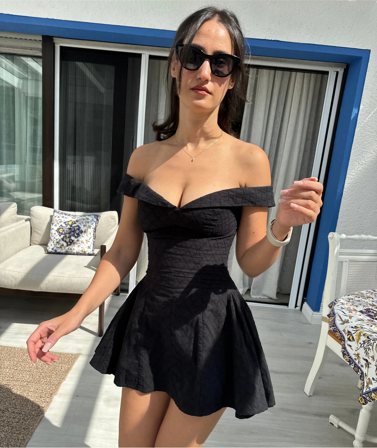 Off-Shoulder Mini Dress Sewing Pattern | Sizes XXS–2XL | Sweetheart Neckline Fit & Flare Dress | Instant PDF Download