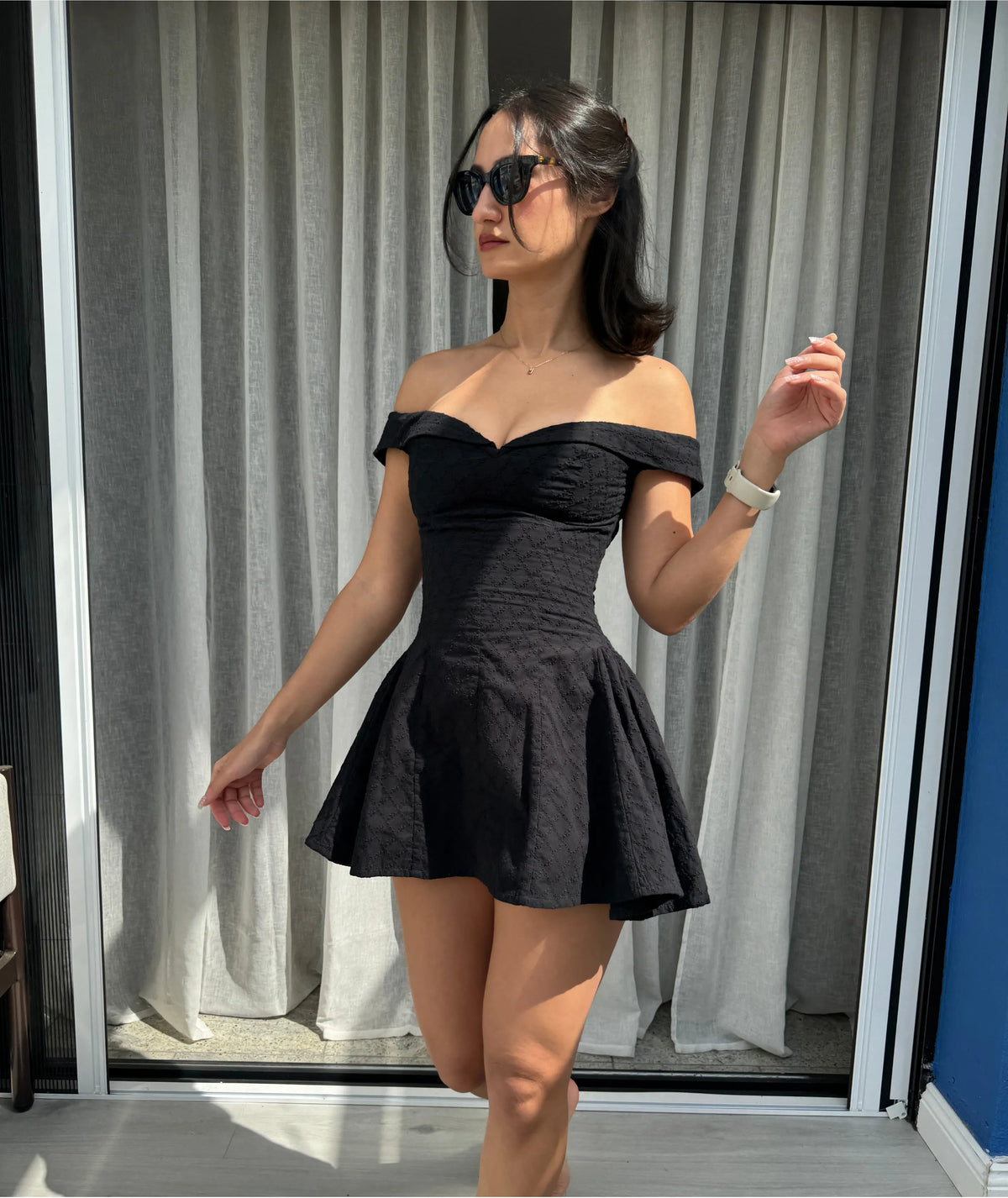 Off-Shoulder Mini Dress Sewing Pattern | Sizes XXS–2XL | Sweetheart Neckline Fit & Flare Dress | Instant PDF Download