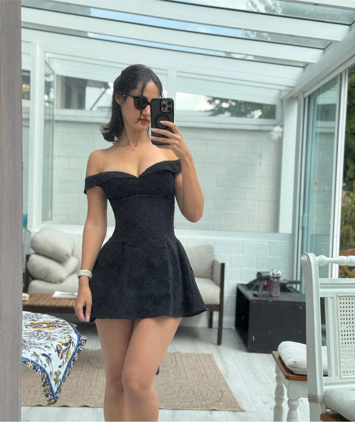 Off-Shoulder Mini Dress Sewing Pattern | Sizes XXS–2XL | Sweetheart Neckline Fit & Flare Dress | Instant PDF Download