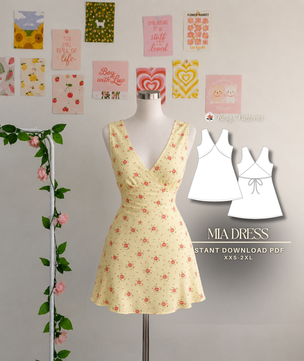 Boho Sun Mini & Midi Dress Sewing Pattern XXS - XXL