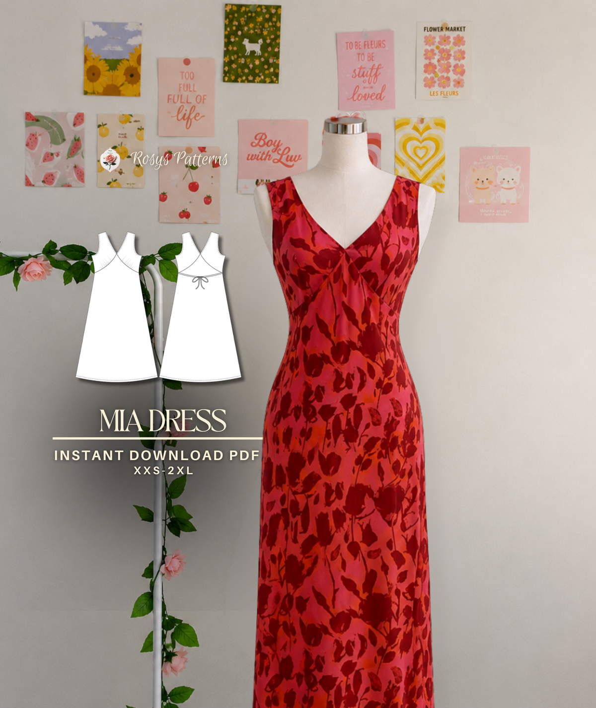 Boho Sun Mini & Midi Dress Sewing Pattern XXS - XXL