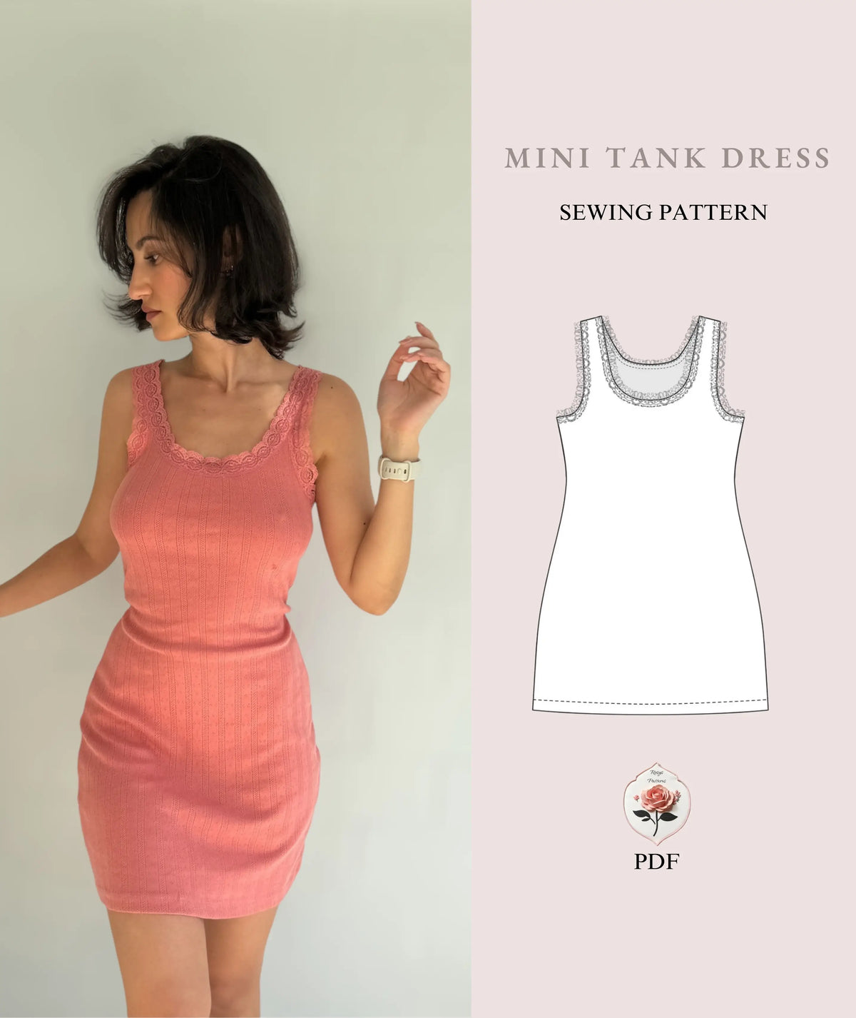Tank Dress Beginner PDF Pattern – Rosys Patterns Tank Dress Beginner PDF Pattern – Rosys Patterns