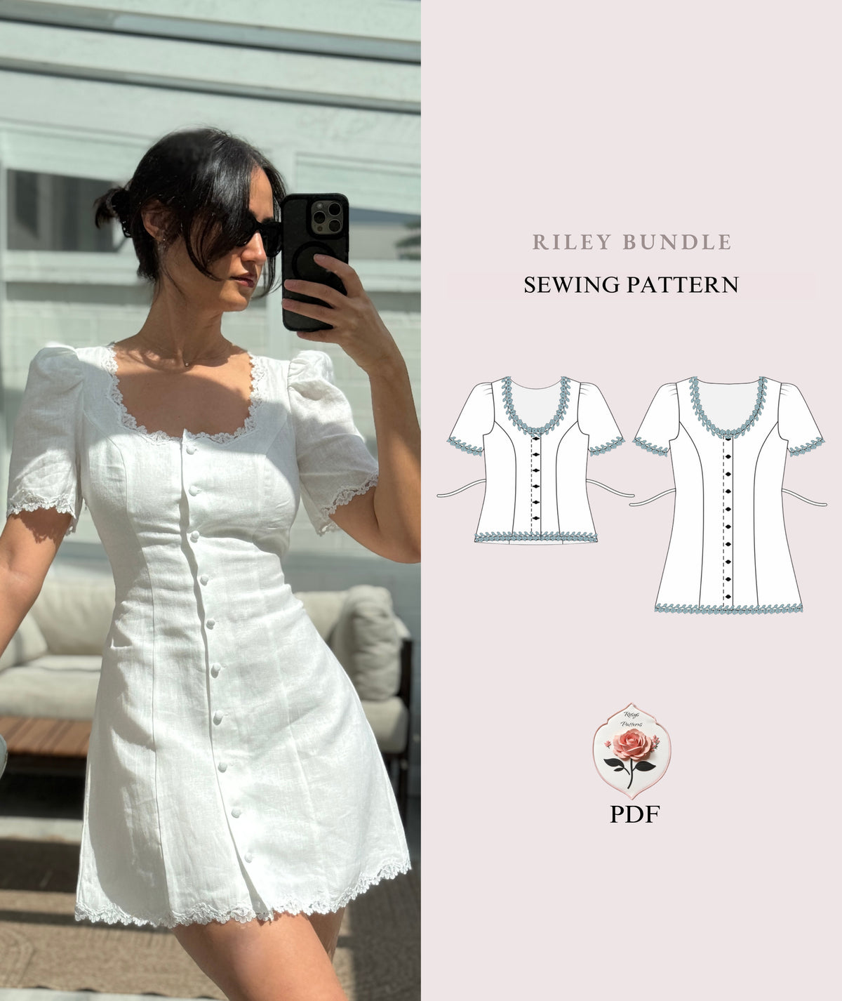 Riley Bundle | Vintage Inspired Top & Dress Pattern
