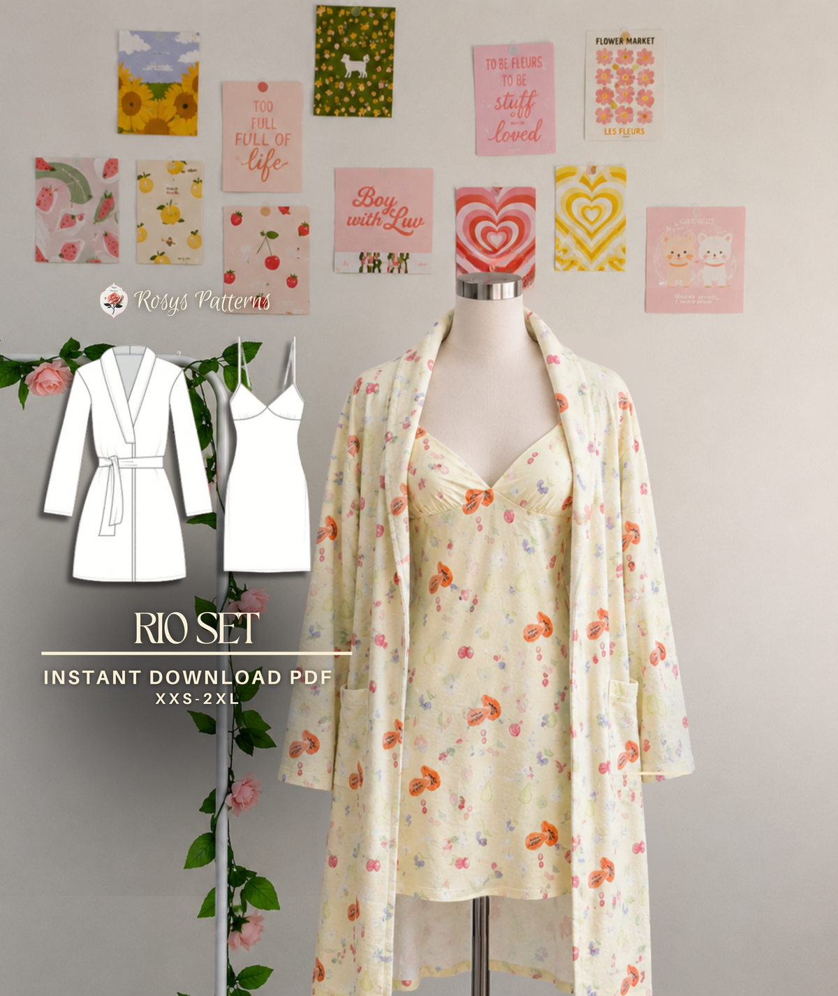 Robe & Slip Dress Sewing Pattern