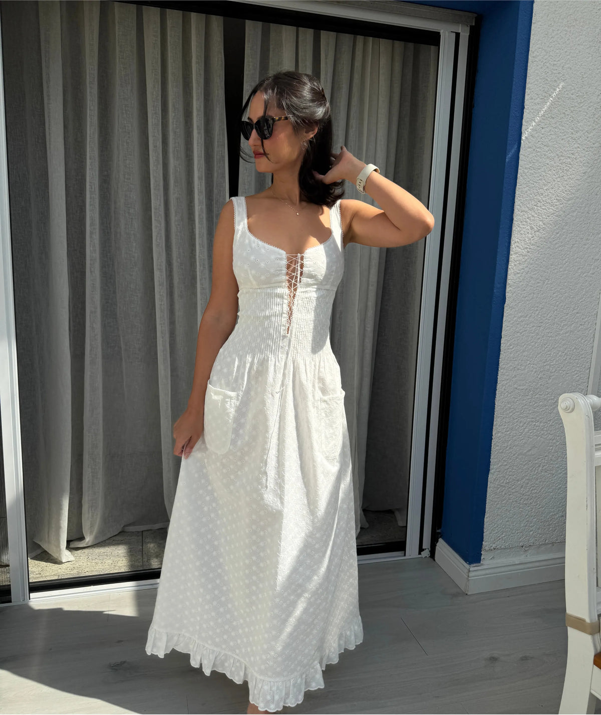 Shirred Tie-Front Dress Sewing Pattern | Sizes XXS–2XL | Beginner-Friendly Summer Dress | Instant PDF Download