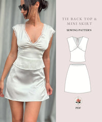 Tie Back Top and Mini Skirt Beginner Sewing Pattern