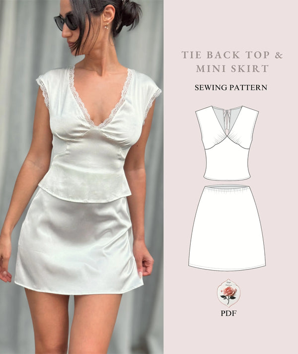Tie Back Top and Mini Skirt Beginner Sewing Pattern