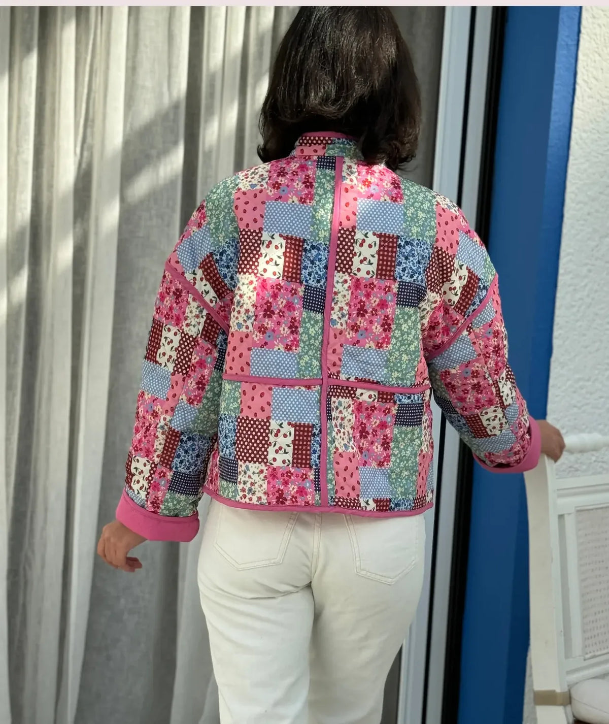 Crop Quilted Jacket Sewing Pattern Beginner Friendly PDF