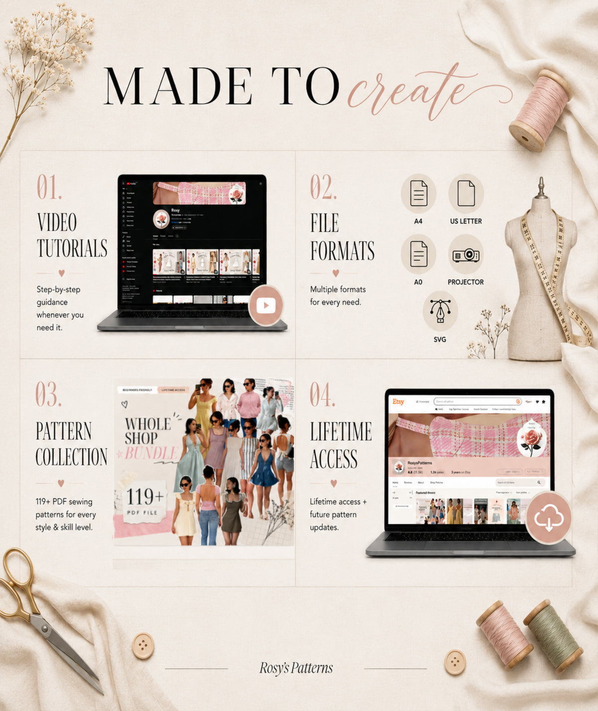 Whole Shop Bundle 100+ PDF Patterns